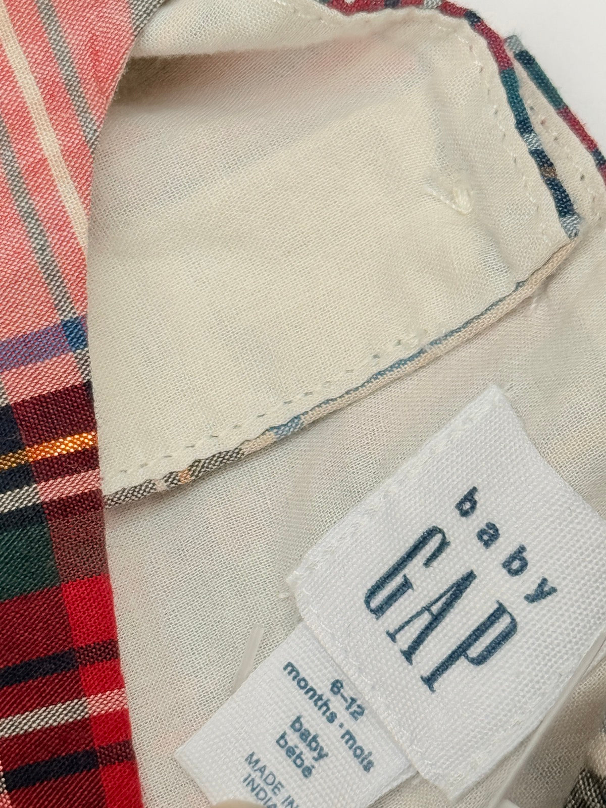 NWT - Baby Gap Plaid Tiered Dress & Headband 6-12M
