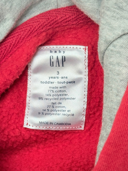 Baby Gap Red Logo Hoodie Size 3T