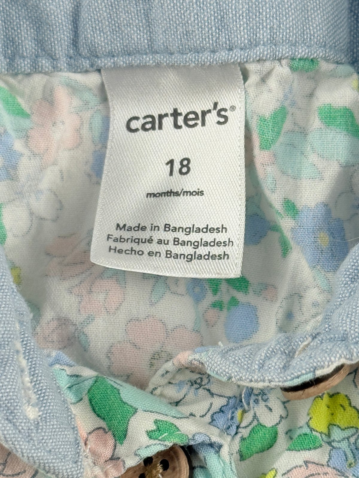 Carter's Floral Sleeveless Romper 18M