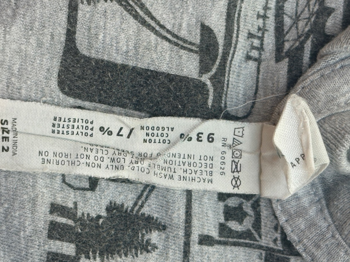 Rabbit Skins Vancouver Icons Gray T-Shirt Size 2
