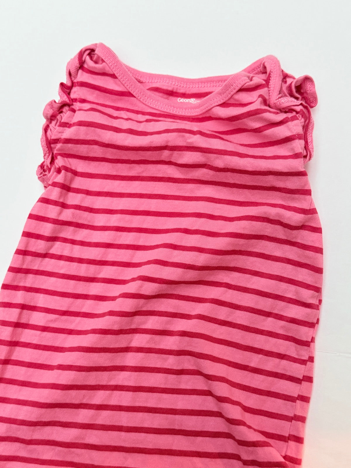 George Baby Pink Striped Bodysuit 18-24M