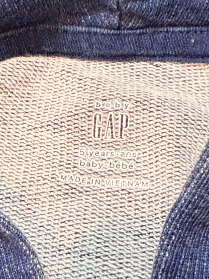 baby Gap Indigo Zip-Up Hoodie 5 Years