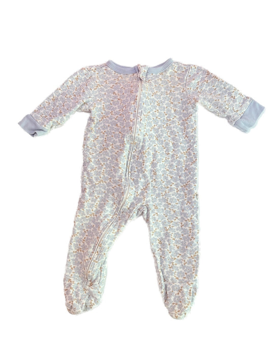 Rabbit Bear Organic Floral Footed Sleeper 3-6M