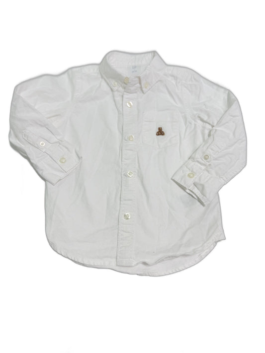 Baby Gap White Oxford Button-Down Shirt 3Y