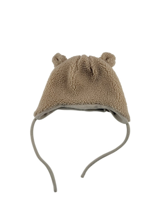 H&M Beige Teddy Bear Ear Hat 3-6M