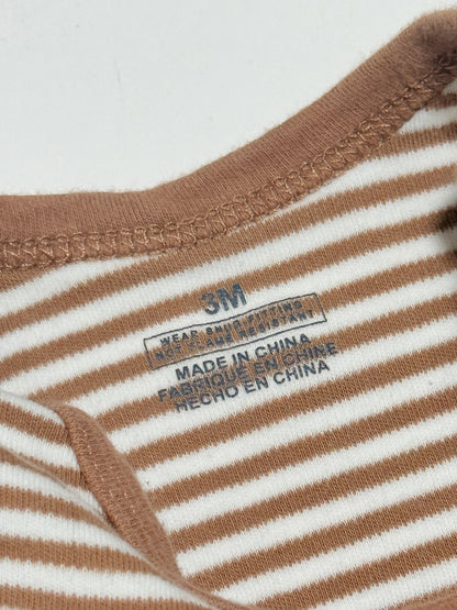 Striped & Cream Bodysuit 2-Pack 3M