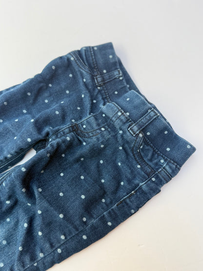 Joe Fresh Polka Dot Denim Jogger Jeans 2T