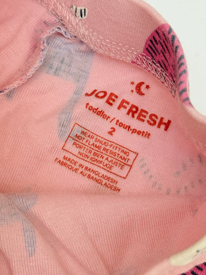 Joe Fresh Cat Print Pajama Set Size 2
