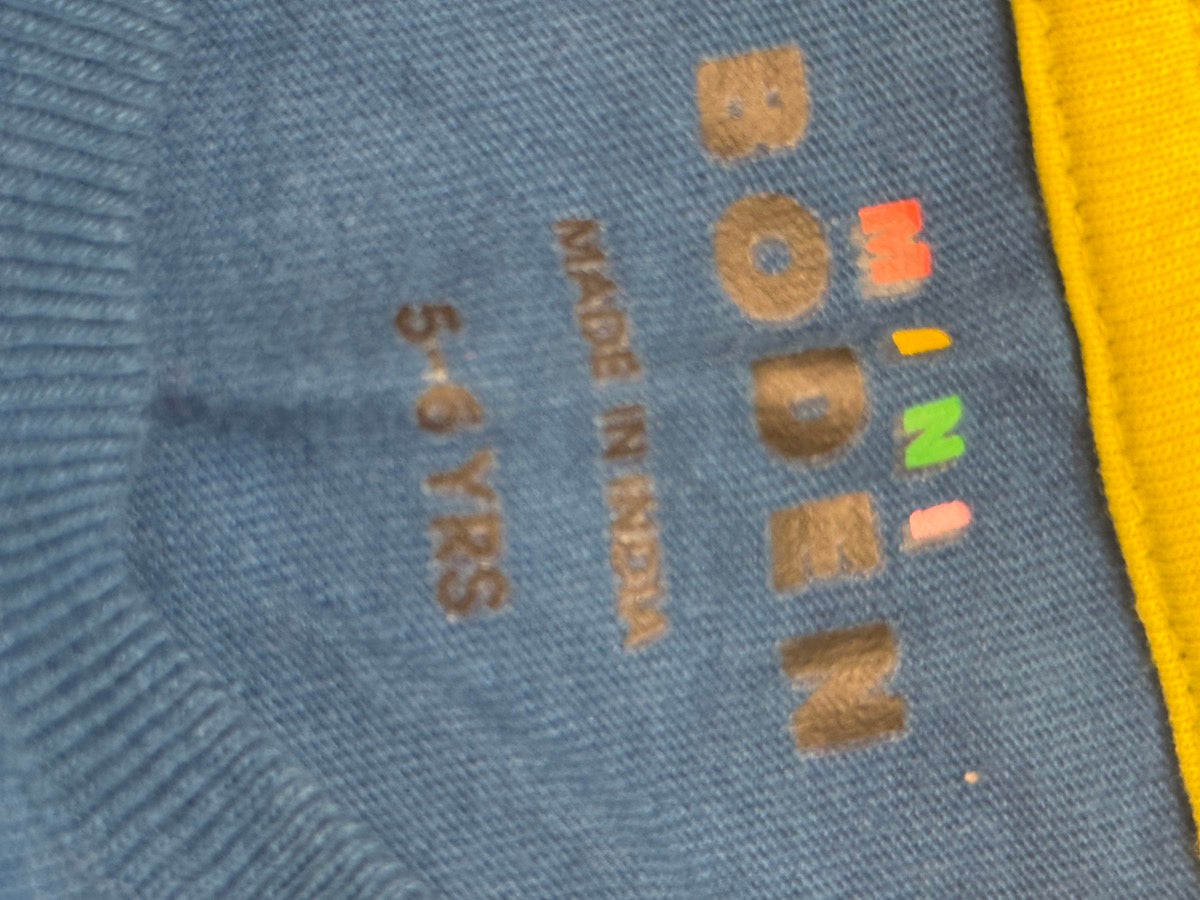 Boden Giraffe Embroidered T-Shirt 5-6y