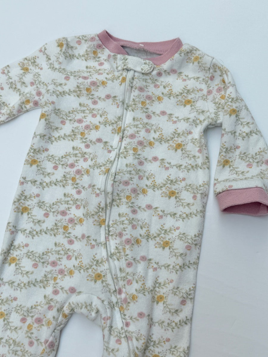 Kyle + Deena Floral Zip Sleeper 3-6M