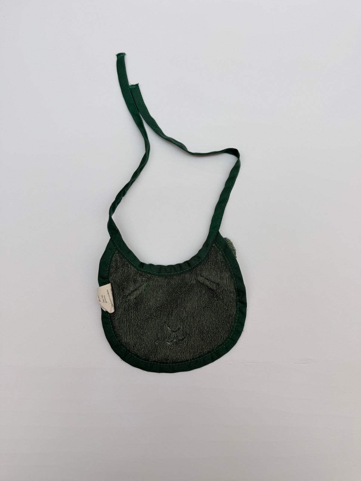 Green Terry Cloth Bunny Bib
