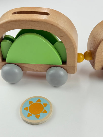Wooden Camper Train Sensory Toy Set