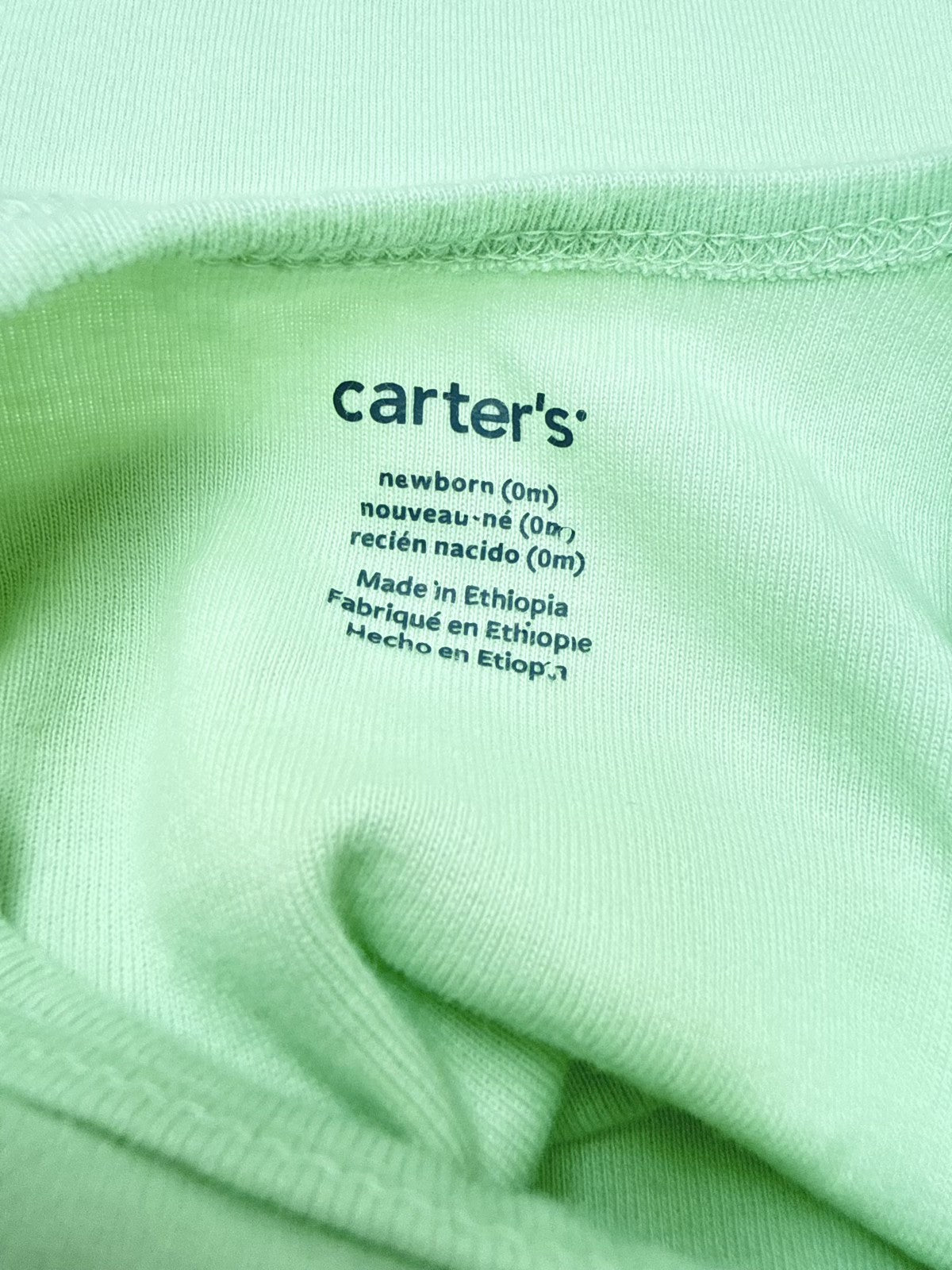 Carter's Green Sheep Bodysuit Newborn