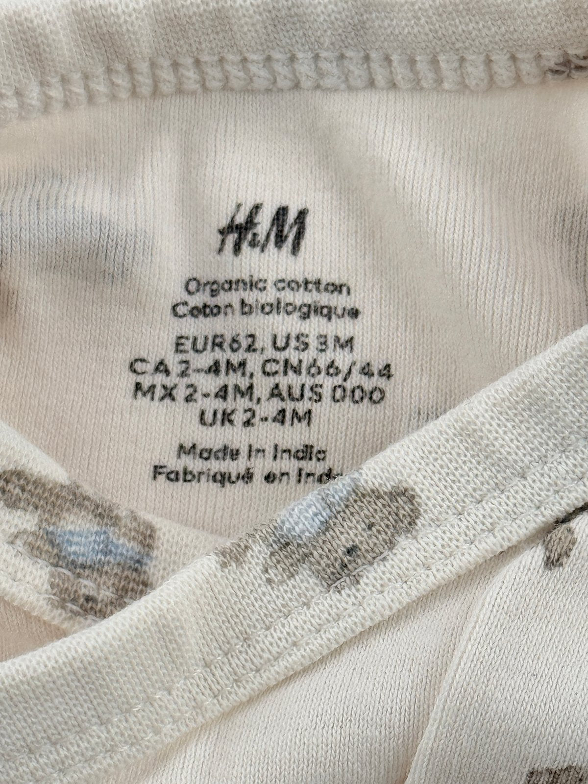 H&M Teddy Bear Print Bodysuit 3M