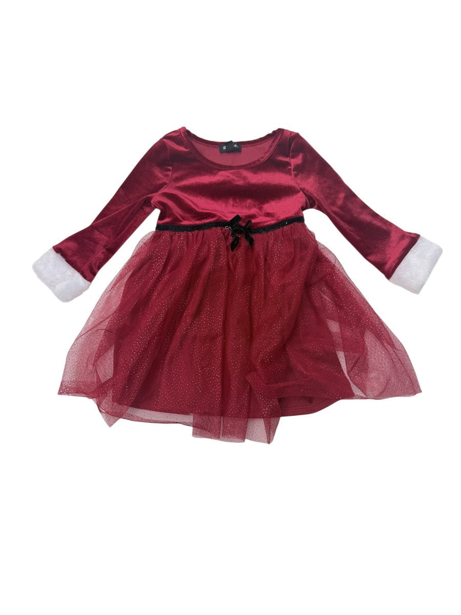 Zunie Red Velvet Santa Tutu Dress 2T