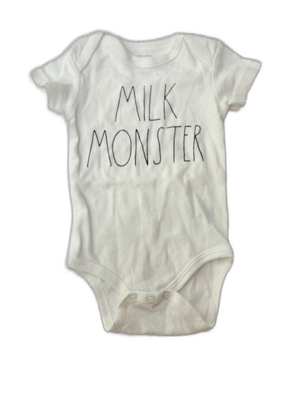 Rae Dunn Milk Monster Bodysuit 6-9M