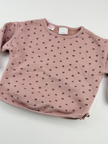 Zara Floral Pink Sweatshirt Size 2T
