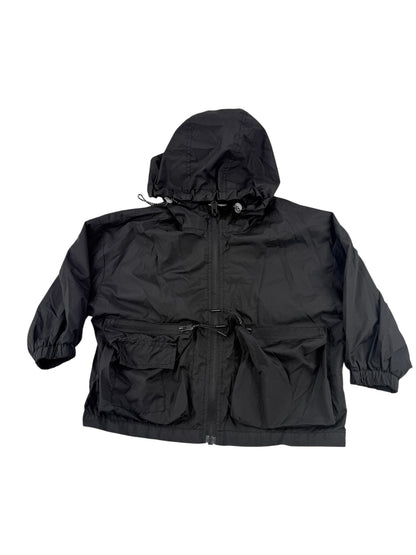 MIMIYANBABY Black Hooded Windbreaker Jacket Size 3T