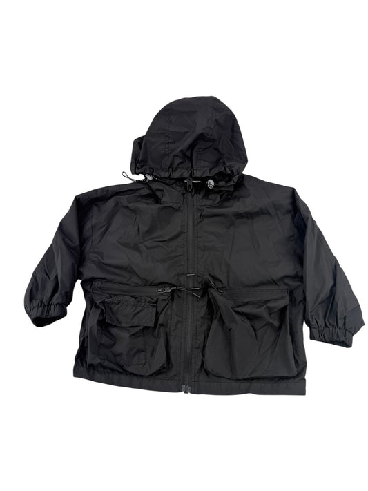 MIMIYANBABY Black Hooded Windbreaker Jacket Size 3T