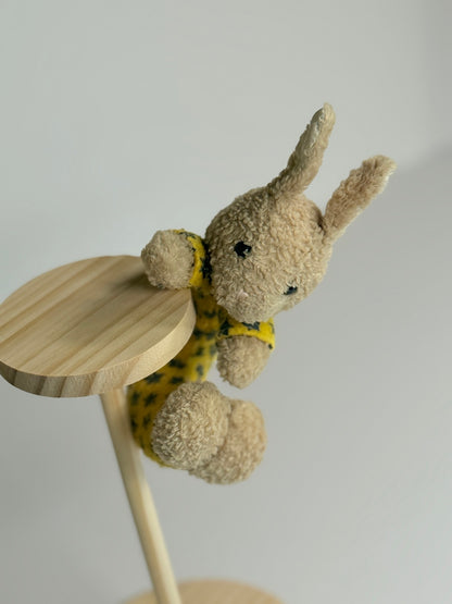 Bunny Rabbit Plush Ring Rattle Yellow Star