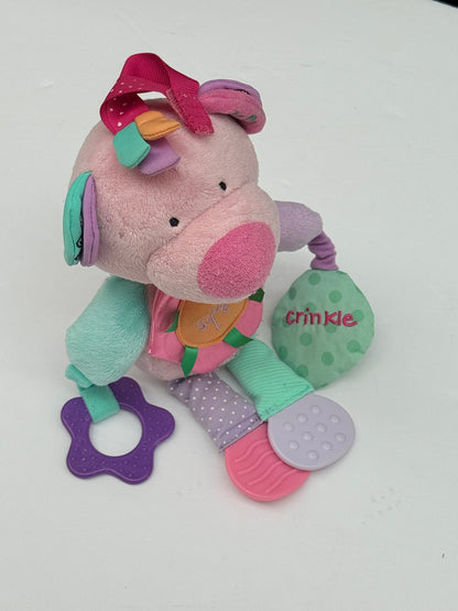 Manhattan Toy Pink Bear Teether Activity Toy