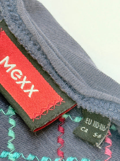 Mexx Gray Long Sleeve Embroidered Top Size 5-6