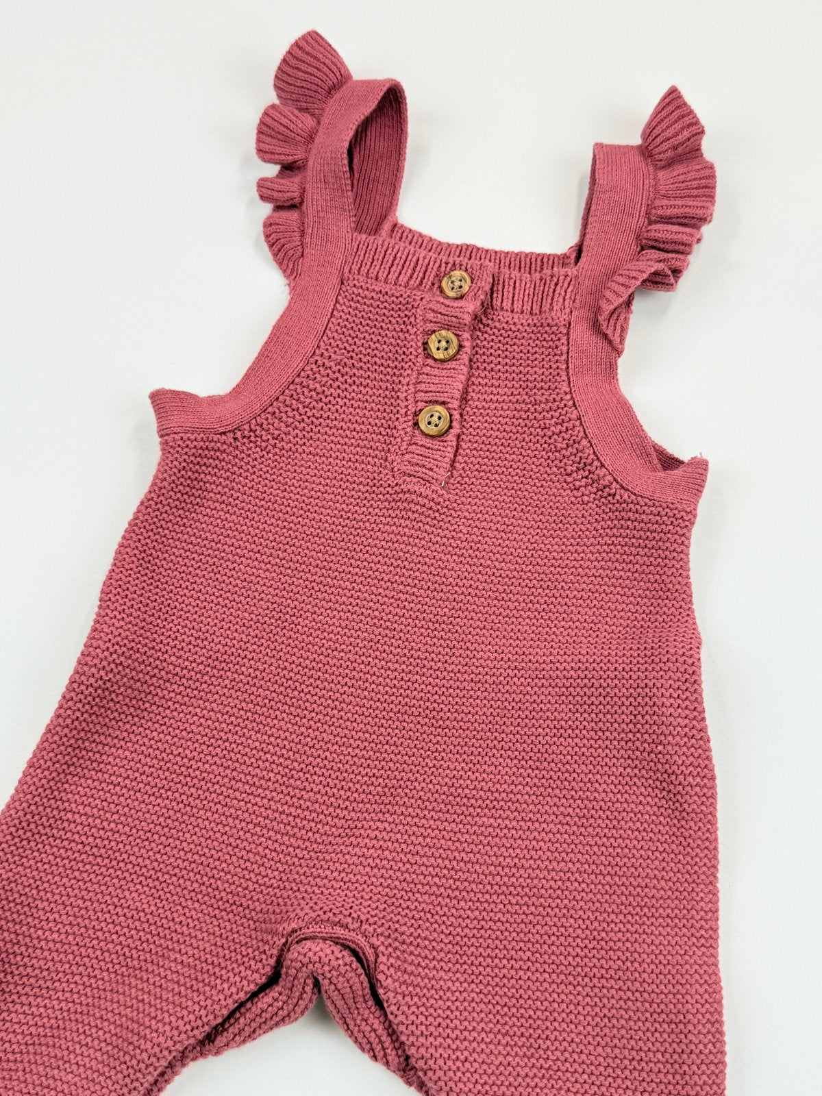 Little Planet Knit Ruffle Overalls Size NB