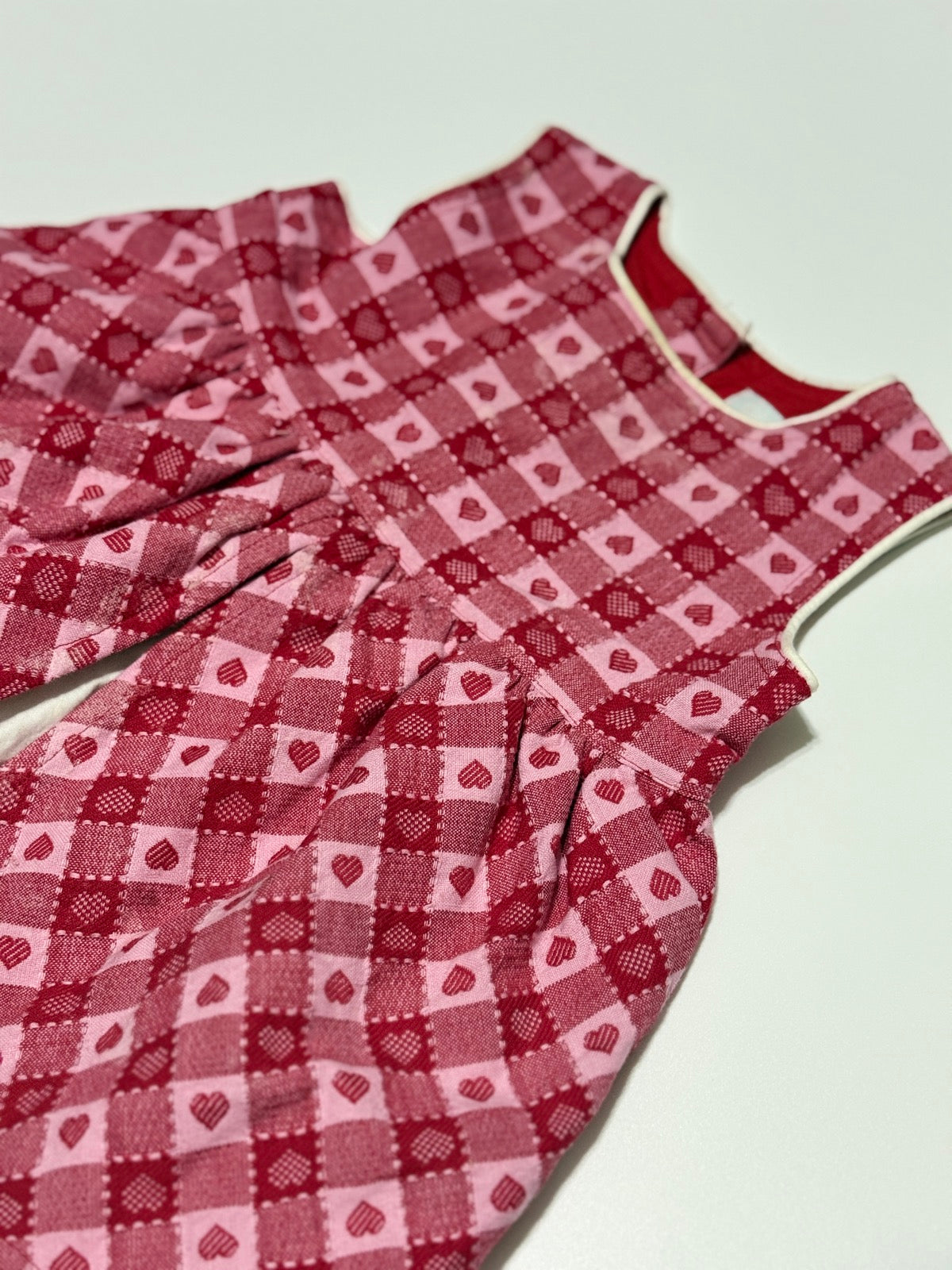 Pleasemum Heart Plaid Dress 6M