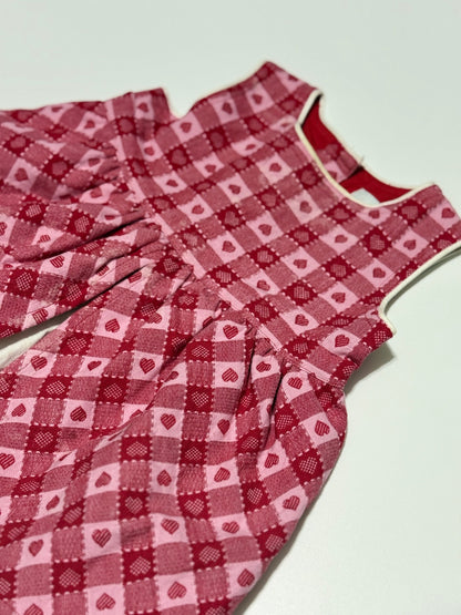 Pleasemum Heart Plaid Dress 6M