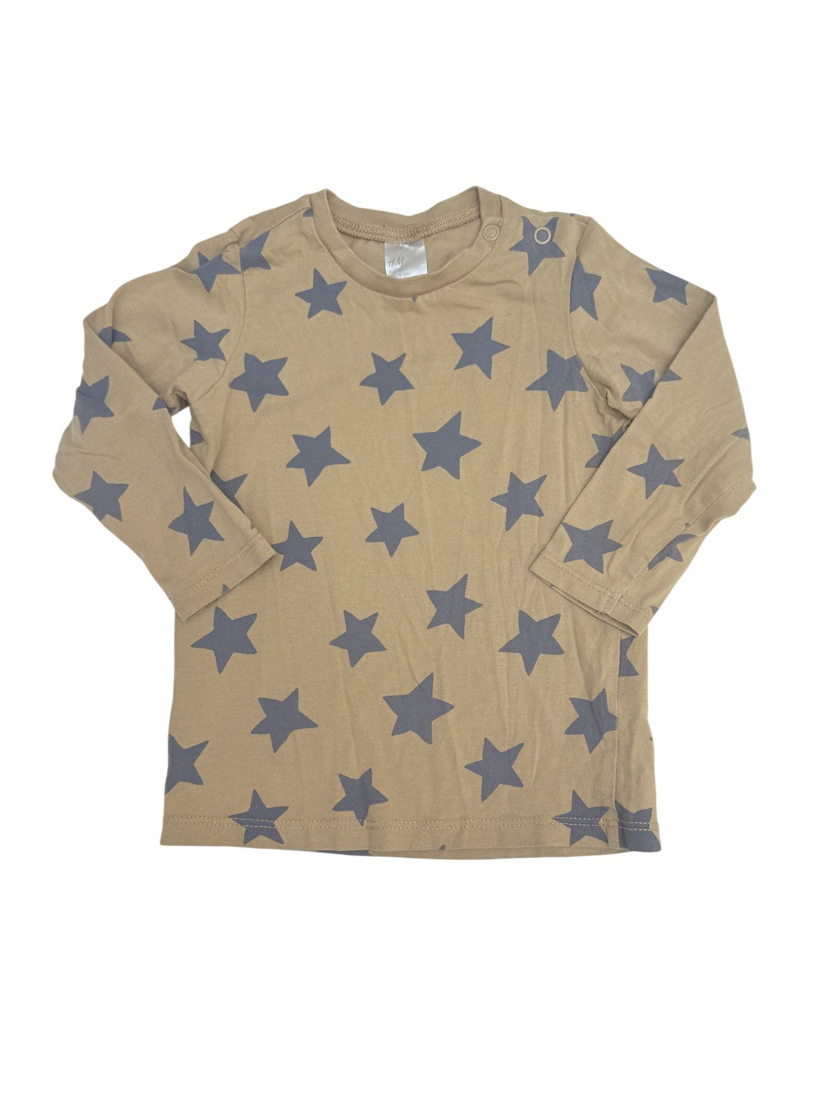H&M Star Print Long Sleeve Top 9-12M