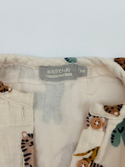 Bout'Chou Tiger Print Romper 3M