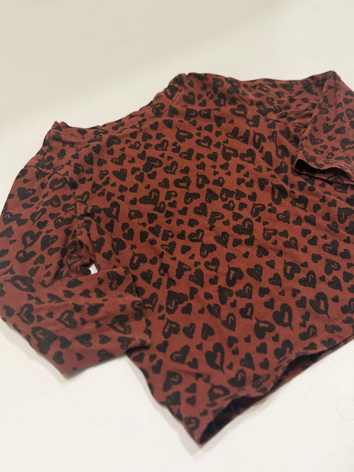 Old Navy Heart Leopard Print T-Shirt 2T