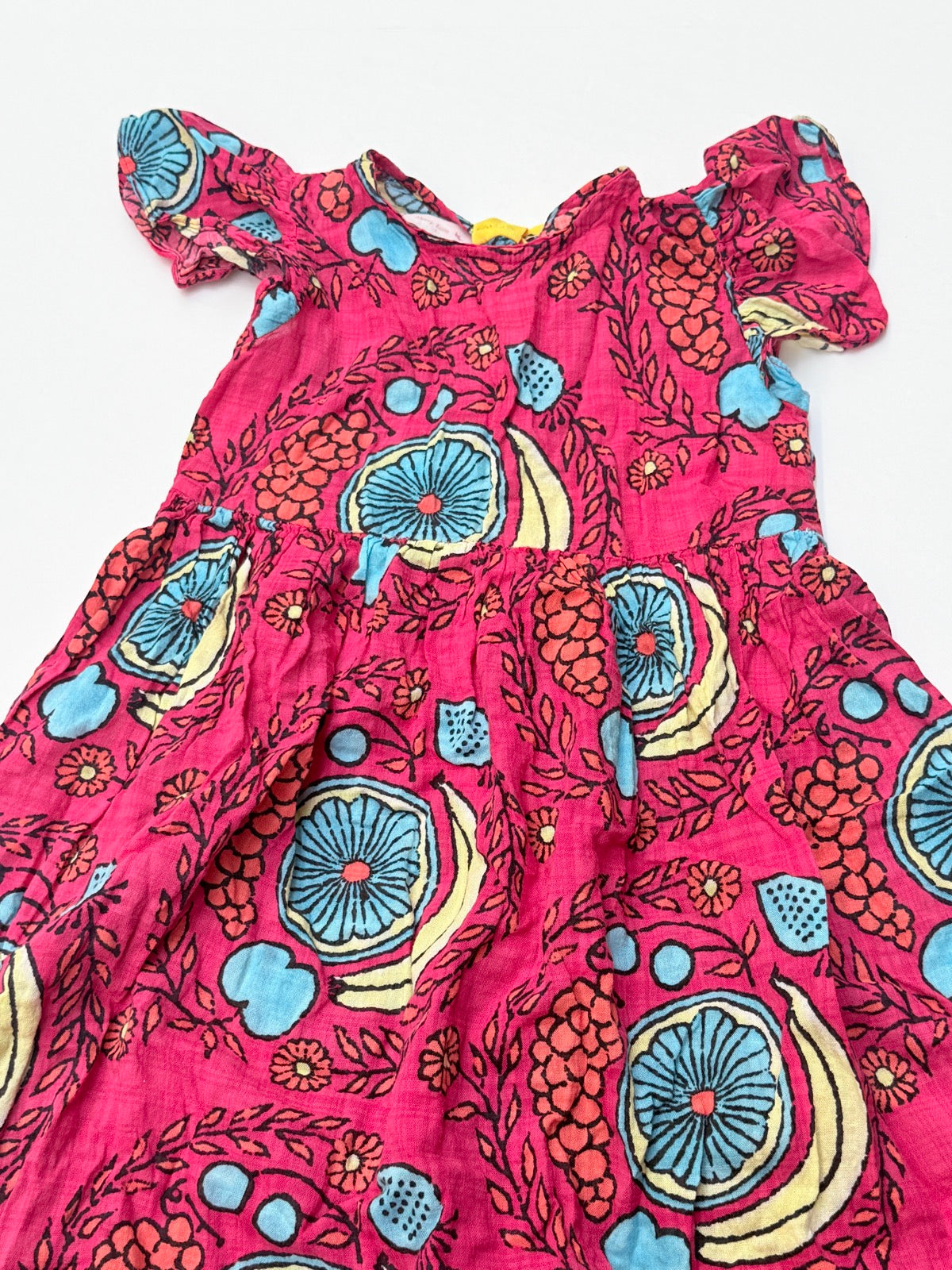 Merry Kate Pink Fruit Print Dress Size 4-6