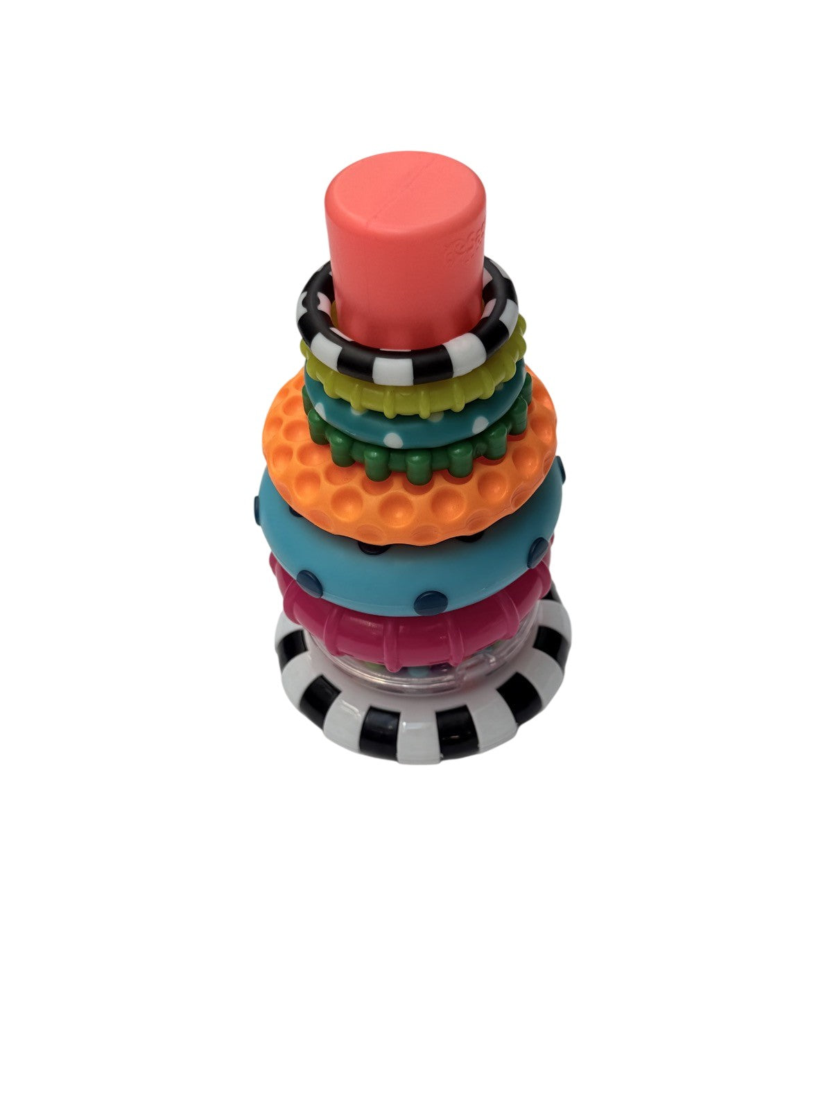 Sassy Stacks of Circles Textured Stacking Rings Toy