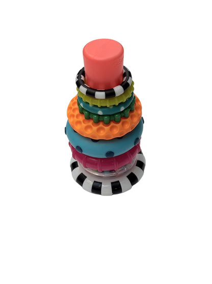 Sassy Stacks of Circles Textured Stacking Rings Toy