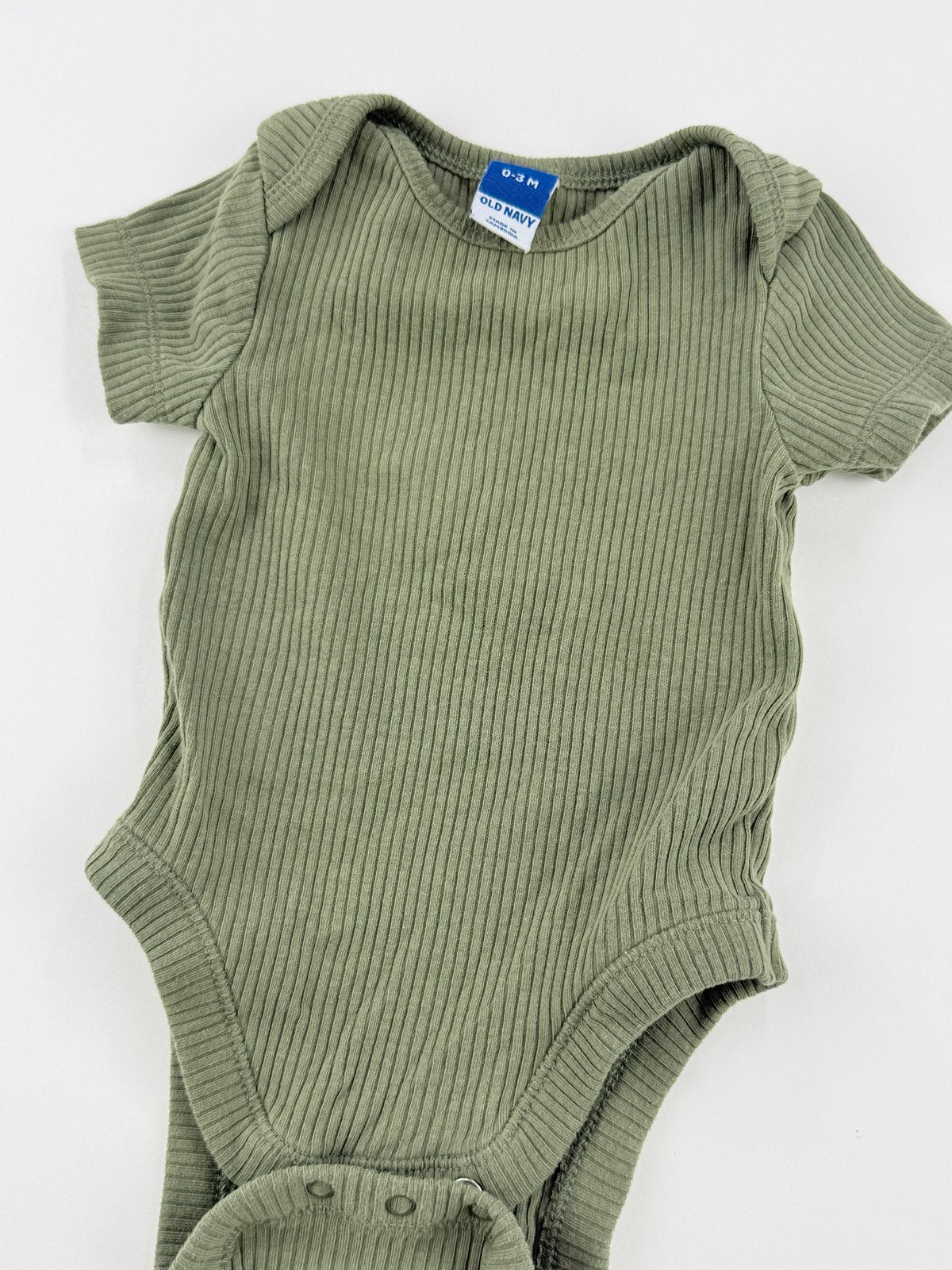 Old Navy Olive Ribbed Bodysuit 0-3M