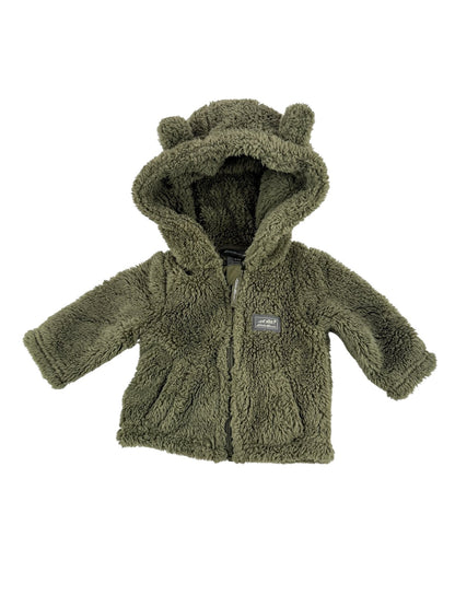 Eddie Bauer Olive Sherpa Bear Ear Jacket 0/3M