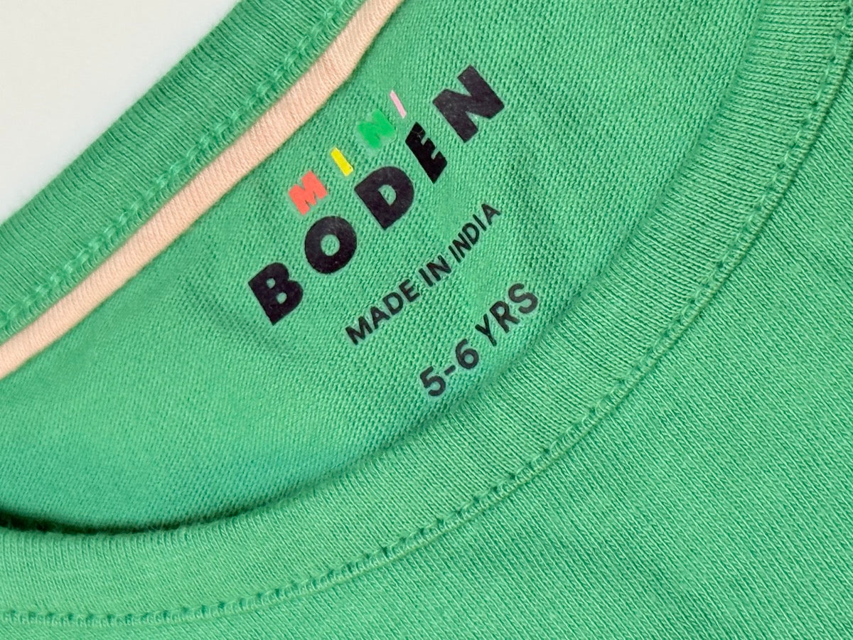 Mini Boden Lamb Appliqué Long Sleeve Top 5-6y