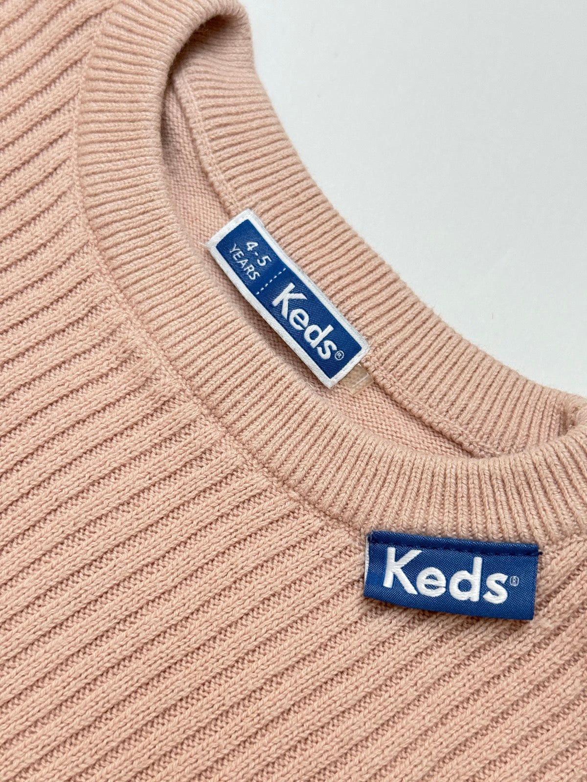 Keds Pink Ribbed Knit Sweater 4-5Y