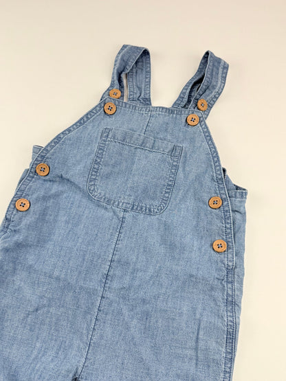 Joe Fresh Chambray Shortalls Overalls 12-18M