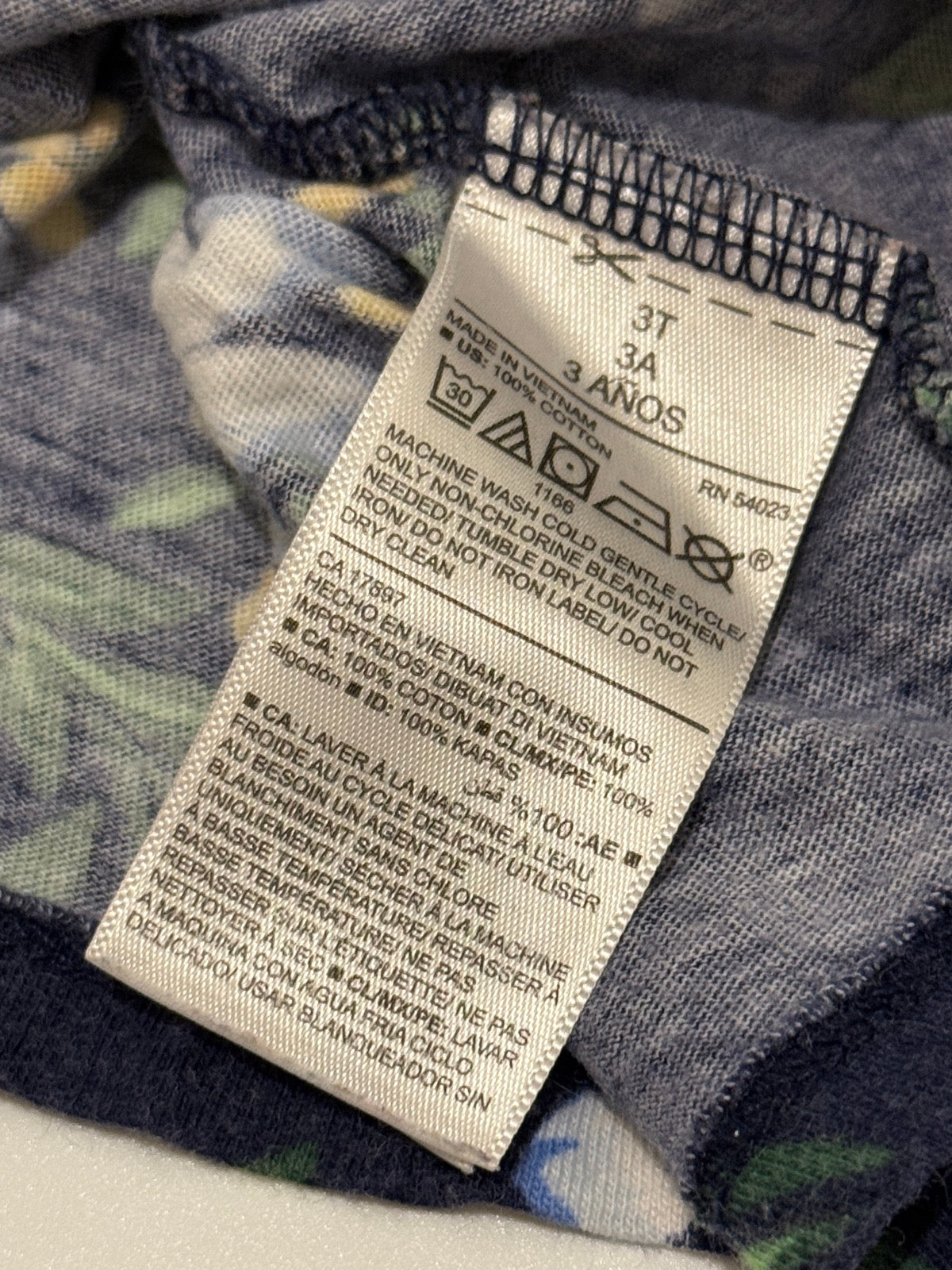 Old Navy Floral Navy T-Shirt 3T
