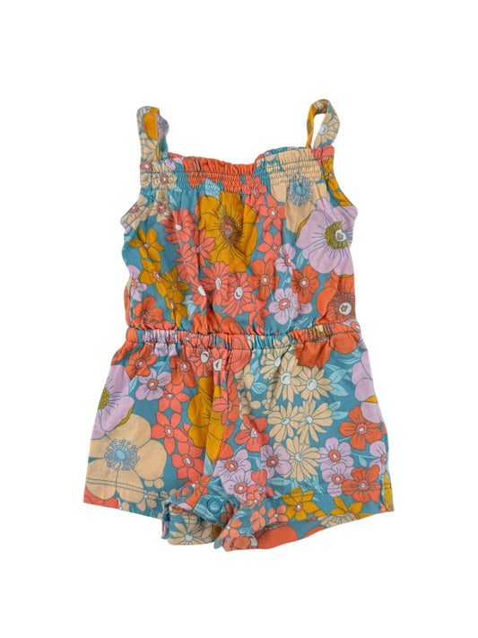 Carter's Floral Smocked Romper NB