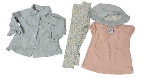 Tahari 4pc Set 2t Leggings, Shirt, Jacket & Hat