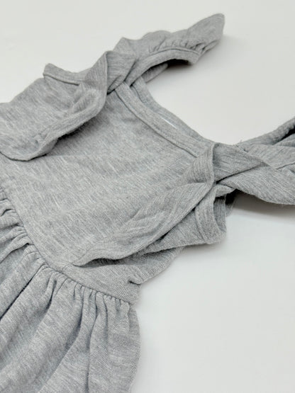 The Whimsical Fox Grey Tiered Ruffle Dress 18-24M