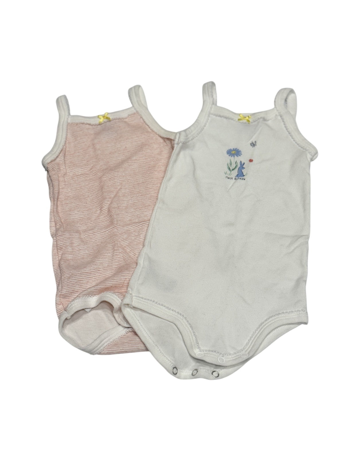 Petit Bateau Baby Bodysuit Set 2-Pack 12m