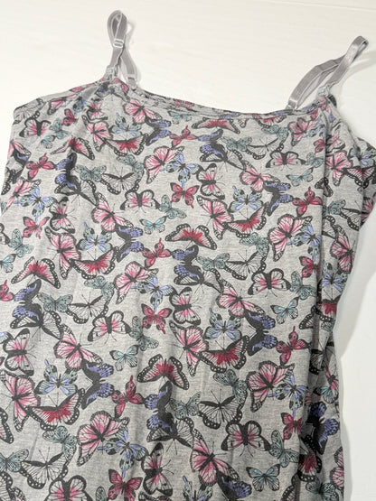 Maternity Gray Butterfly Print Nursing Tank