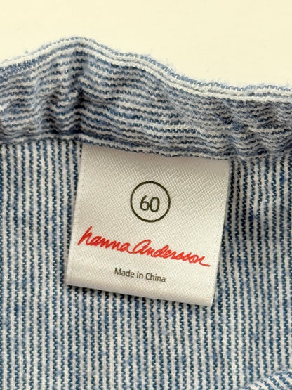 Hanna Andersson Blue Striped Henley Shirt 3M