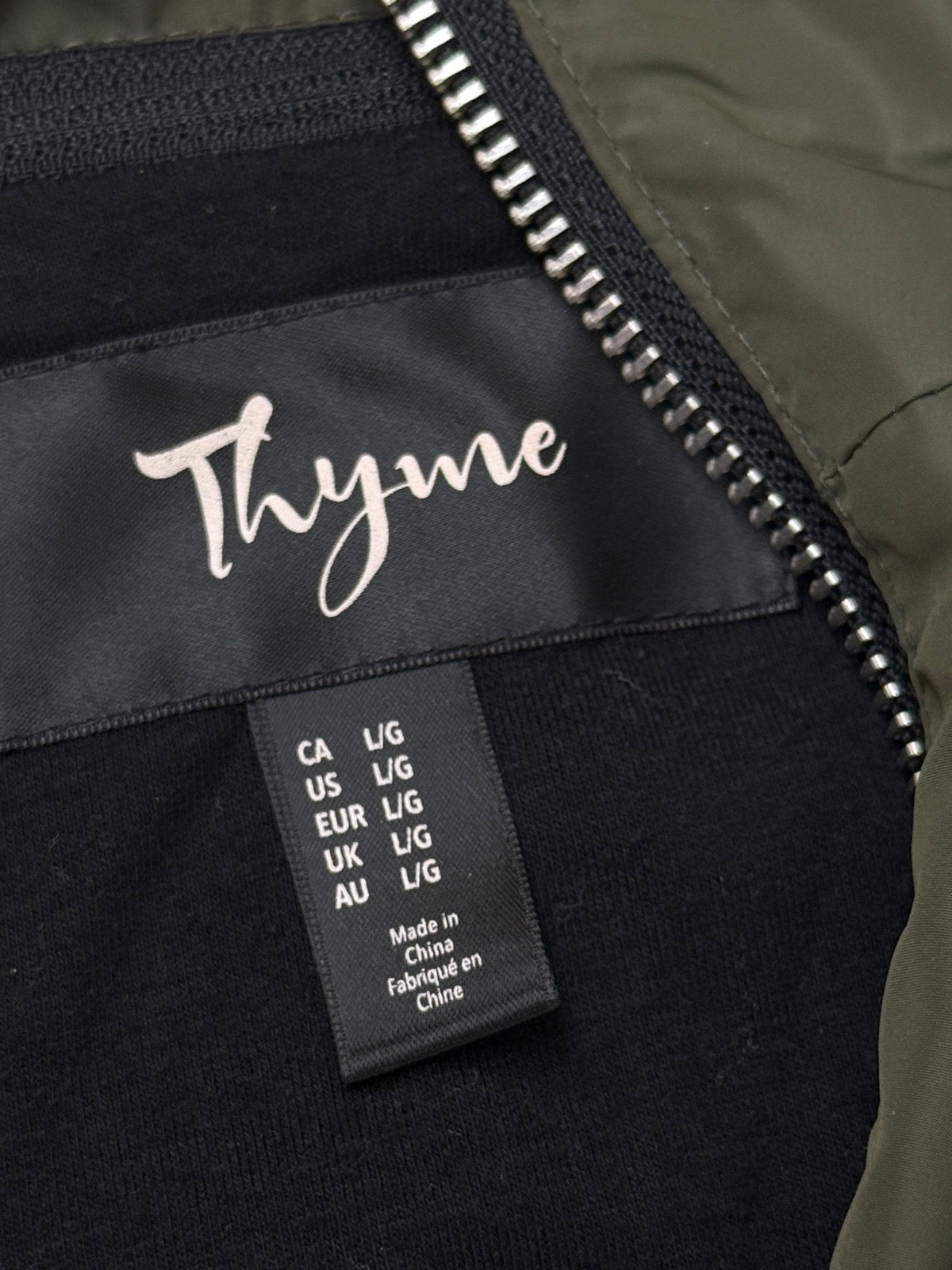 Thyme Maternity Olive Hooded Jacket L