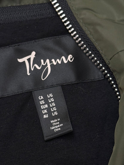 Thyme Maternity Olive Hooded Jacket L