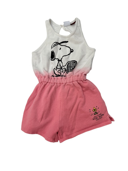 Zara Peanuts Snoopy Ombre Romper Size 7